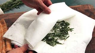 Drying your herbs with the use of a microwave